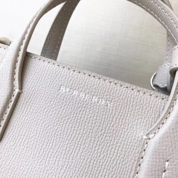 40800741 Burberry The Banner Small Leather Vintage Check Banner Bag White - 图片 8