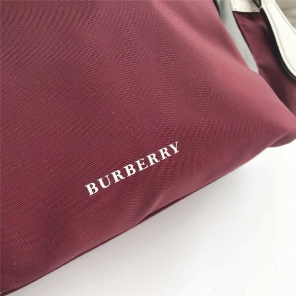 40787611 Burberry Medium The Rucksack Colorblock Nylon Leather Military Backpack Scarlet - 图片 9