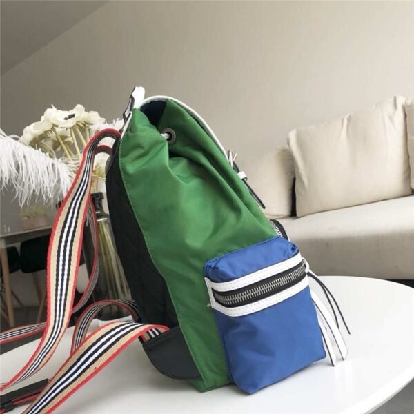40765121 Burberry Medium The Rucksack Colorblock Nylon Leather Military Backpack Teal - 图片 9