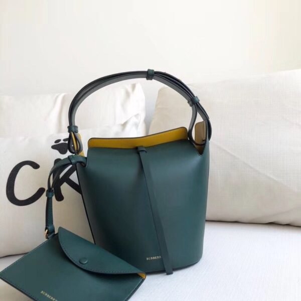 40732811 Burberry new mother-and-child bag The Bucket small leather bucket green - 图片 2
