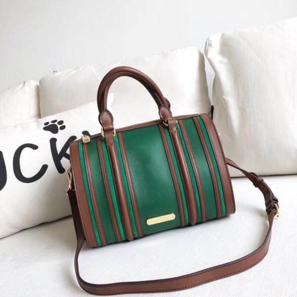Burberry new warhorse print Boston bag imported calfskin Burberry handbag green