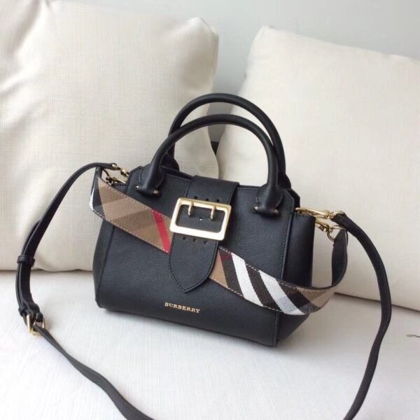 Burberry Burberry counter new small flap metal buckle hand-held shoulder bag black - 图片 10